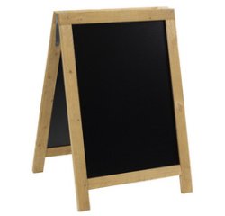 Panneau trottoir NATURE, avec tableau noir