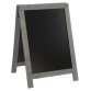 Panneau trottoir NATURE, avec tableau noir, gris