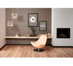 Ardoise murale WOODY, en verre, cadre bois, noir