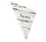 Cornet 'Newsprint', 325 x 230 x 230 mm