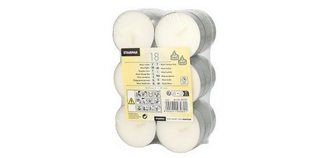 Bougie chauffe-plat Maxi, diamètre: 57 mm, blanc