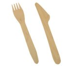 Couverts en bois 'pure', longueur: 165 mm, par 500