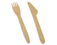 Couverts en bois 'pure', longueur: 165 mm, par 500