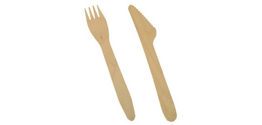 Couverts en bois 'pure', longueur: 165 mm, par 500