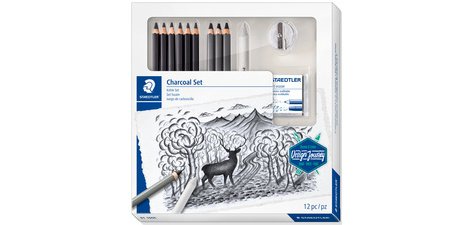 Kit de dessin/ de fusains Charcoal Design Journey