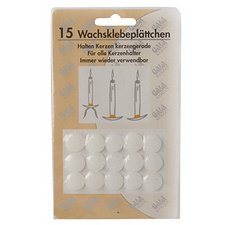 Gala Plaquettes de cire, blanc, diamètre: 15 mm