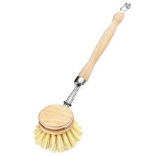 Vaatwasborstel natuurlijk hout rond