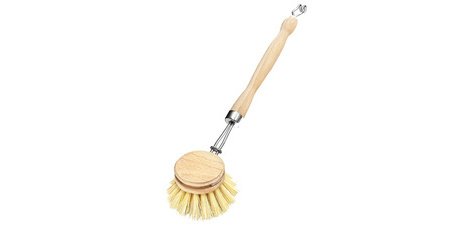 Brosse à vaisselle Ideal, en bois naturel, ronde