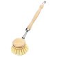 Brosse à vaisselle, en bois naturel, rond