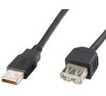Rallonge USB 2.0, noir, 1,8 m