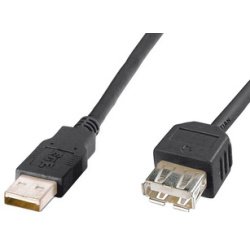 Rallonge USB 2.0, noir, 1,8 m