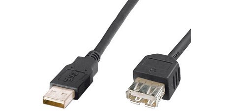 Rallonge USB 2.0, noir, 1,8 m