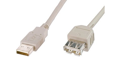 Rallonge USB 2.0, 1,8 m, beige