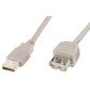 Rallonge USB 2.0, 1,8 m, beige