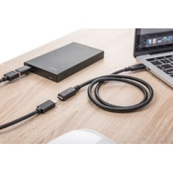 Rallonge USB 3.1, 0,7 m, noir