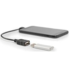 Câble adaptateur USB 2.0, micro USB-B - USB-A, 0,15m