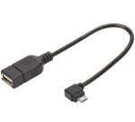 Câble adaptateur USB 2.0, micro USB-B - USB-A, 0,15m