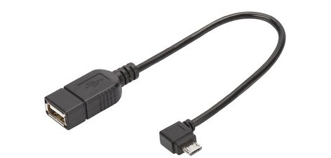 Câble adaptateur USB 2.0, micro USB-B - USB-A, 0,15m