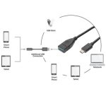 Câble adaptateur USB 3.0, USB-C - USB-A, 0,15 m