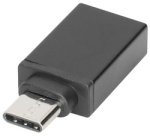 Adaptateur USB, USB-C - USB-A, noir