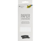 Paille en papier 'WHITE', longueur : 200 mm