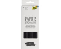 Paille en papier 'BLACK', longueur : 200 mm