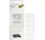 Paille en papier 'PASTEL STRIPES', longueur : 200 mm