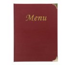 Protège-menus BASIC, A4, bordeaux