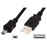 Câble de raccordement USB 2.0, USB-A - USB-B mini,