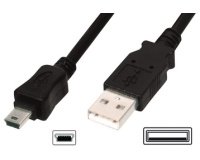 Câble de raccordement USB 2.0, USB-A - USB-B mini,
