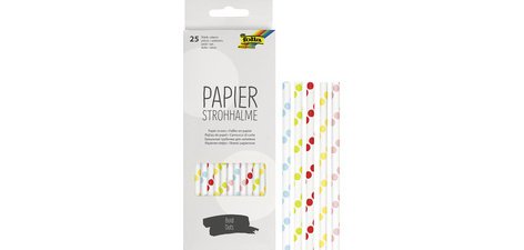 Paille en papier 'BOLD DOTS', longueur : 200 mm