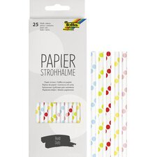 Paille en papier 'BOLD DOTS', longueur : 200 mm