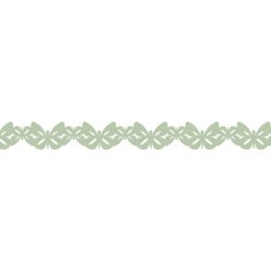 Bordure décorative décor Washi 'PAPILLONS', vert