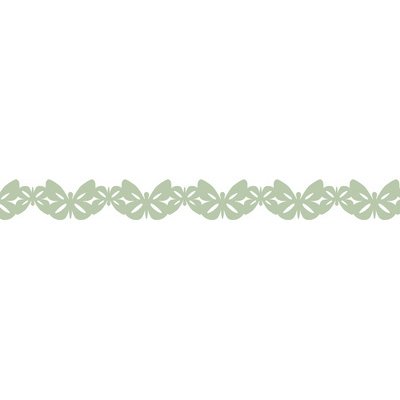 Bordure décorative décor Washi 'PAPILLONS', vert