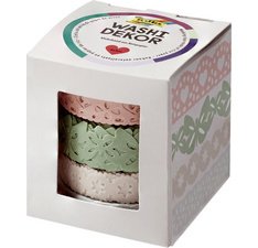 Bordure décorative décor Washi 'Pastel', set de 4