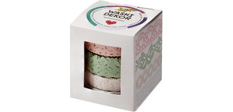 Bordure décorative décor Washi 'Pastel', set de 4