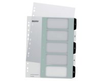 Leitz WOW printbare index, 5 tabs, zwart-wit