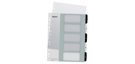 Intercalaires en plastique WOW, numéroté, 1-5