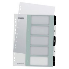 Intercalaires en plastique WOW, numéroté, 1-5