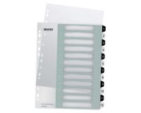 Leitz WOW intercalaires imprimables, 12 onglets, en noir et blanc