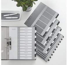 Leitz WOW intercalaires imprimables, 20 onglets, en noir et blanc