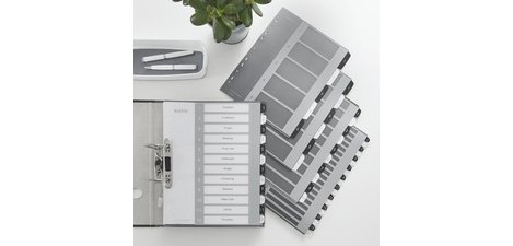 Leitz WOW printbare index, 20 tabs, zwart-wit