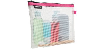 Trousse à cosmétique WOW Traveller, transparent/rose