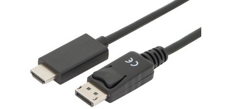 Câble d'adaptateur DisplayPort 1.2, DP - HDMI-A, 1 m