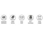 Adaptateur DisplayPort 1.2, mDP - HDMI-I, 0,2 m