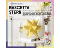 Feuilles pliables étoile Bascetta, 150 x 150 mm, jaune