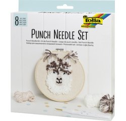 Kit de Punch Needle en alpaga, 8 pièces