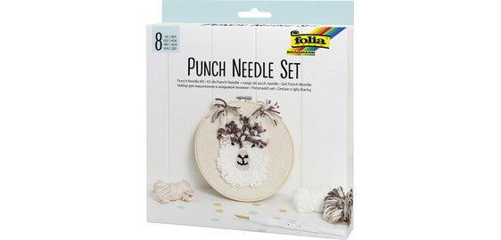 Kit de Punch Needle en alpaga, 8 pièces