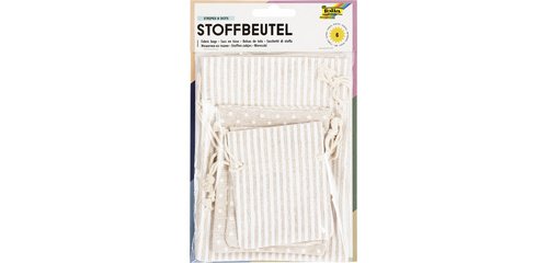 Sachet en tissu avec impression de motif, 3 tailles