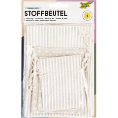 Sachet en tissu avec impression de motif, 3 tailles